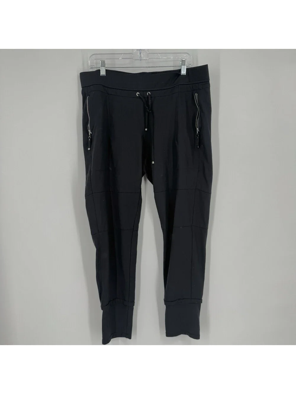 Rafaello Rossi pants womens 44 XL black candy high rise joggers athleisure